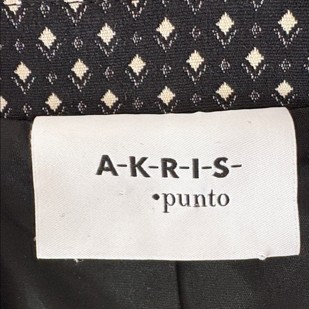 Akris Punto Diamond Checked Blazer Two Button Close Career Office Casual Size 14 - Picture 2 of 12